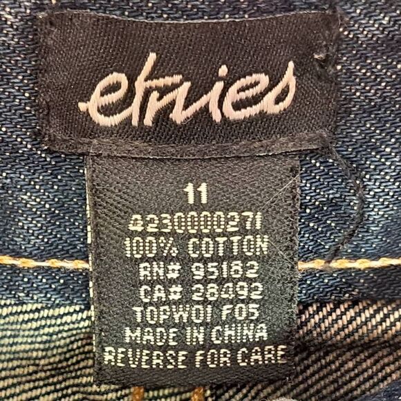 Etnies Junior's Emo Skater Y2K Denim Mini Skirt size 11 - Picture 5 of 7